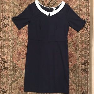 Merona navy dress with white collar